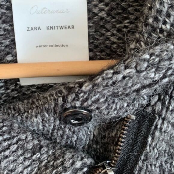 Zara knitwear hooded sweater, grey, size Medium/9-10 GREAT QUALITY - Picture 8 of 8